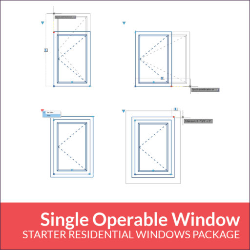 AutoCAD Residential Window Dynamic Blocks | Starter Pack