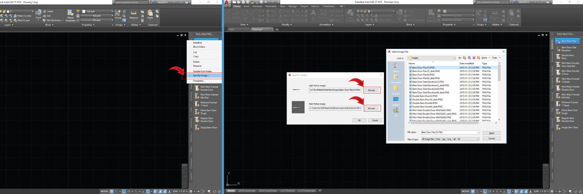 Changing the block icon on the Tool Palette