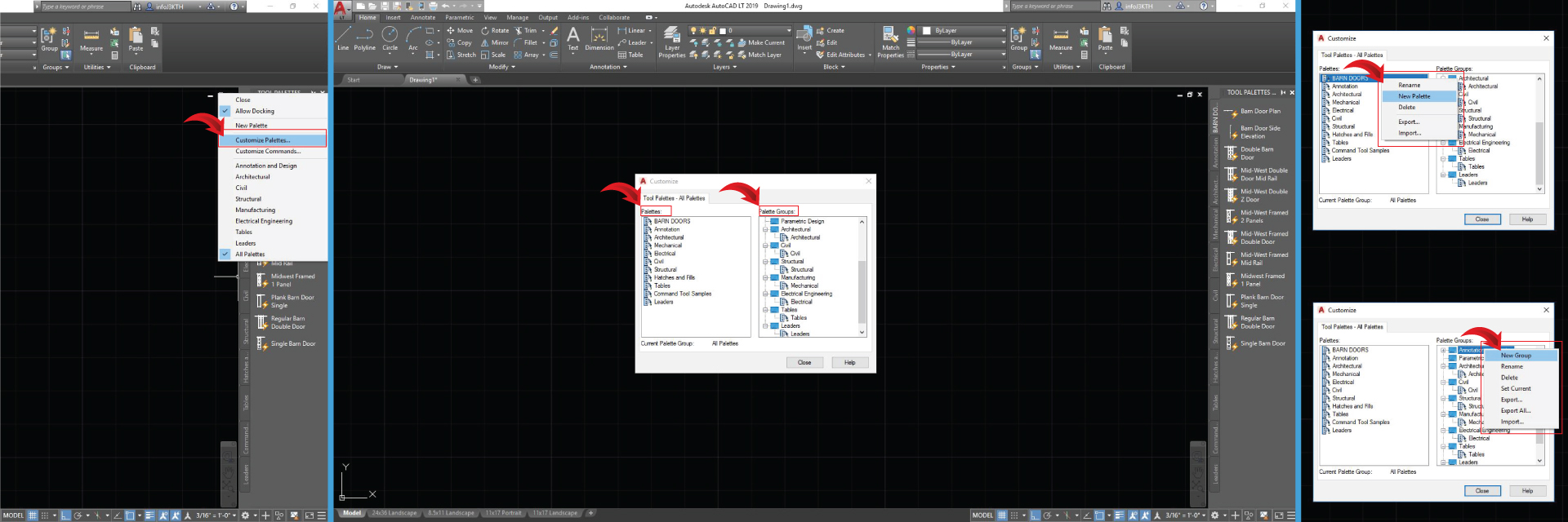 Organizing your Tool Palettes