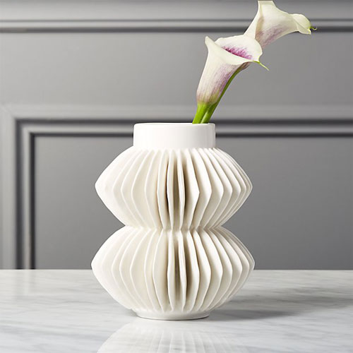 CB2 Celia White Vase