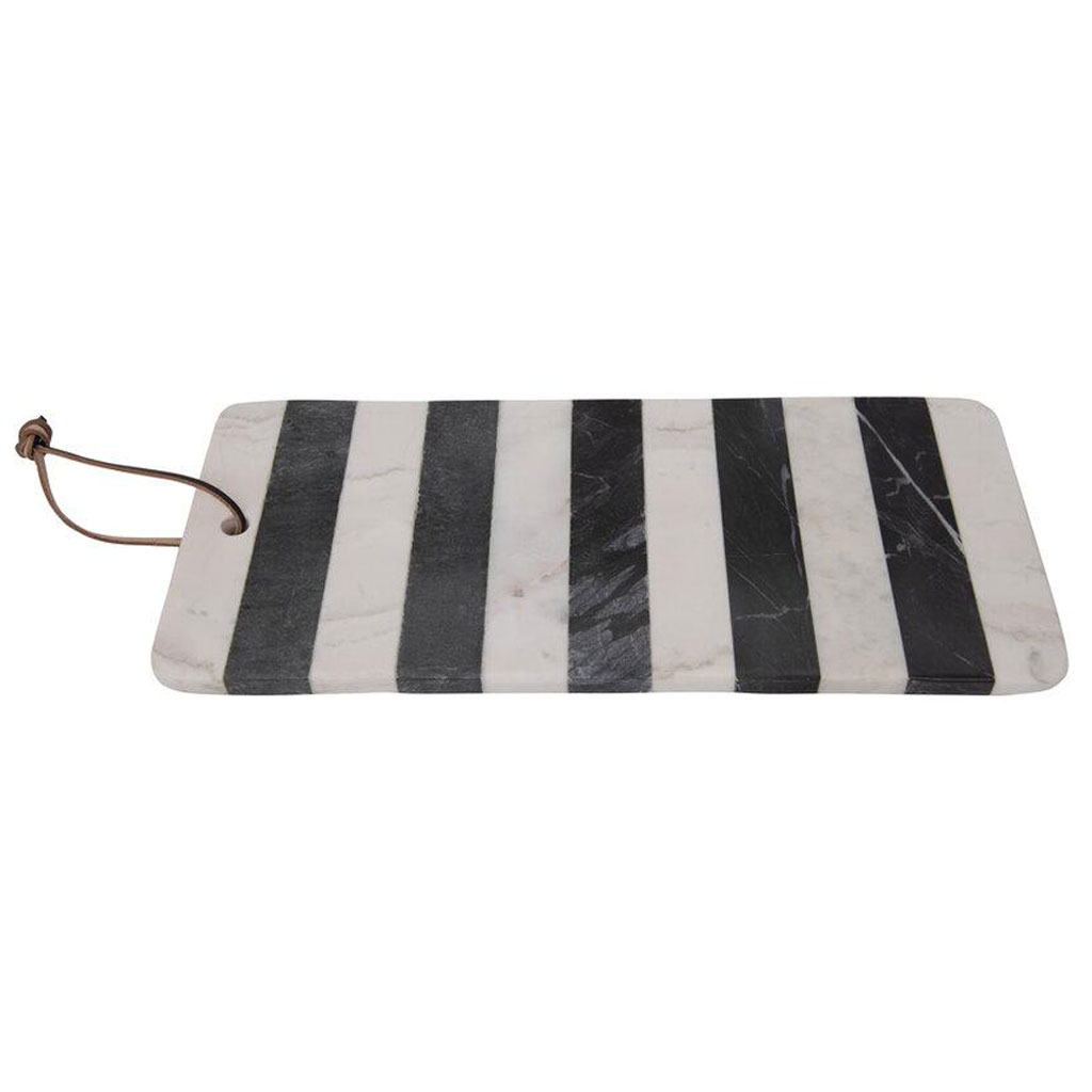 Spruce Black + White Marble Serving Board